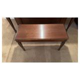 Vintage mahogany piano bench, top lift up for