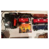 Lionel toy train set, includes a Lionel AT SF