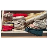 Vintage tablecloths and linen napkins, quite a