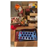 10 boxes of Christmas holiday decorations,