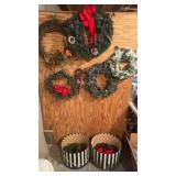 8 holiday Christmas door wreaths includes