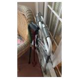 Two aluminum walkers, and two adjustable height