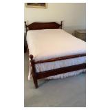 Full-size double bed vintage cherry wood