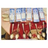 Set of 8 vintage presidential collector spoons ,