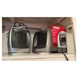 2 electric room heaters, Utilitech oscillating