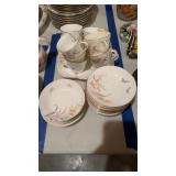 Antique luncheon set, includes one tray,