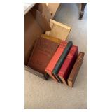 Shoebox of vintage books, that includes two