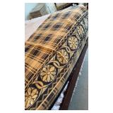 Antique wool blanket, full size, folded in half