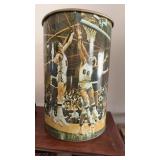 Vintage 1970s  basketball player trashcan