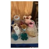 Group lot of some vintage creamers, glass and