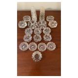 19 antique glass salt cellars ,  that includes a
