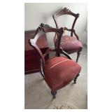 2 Victorian side chairs, one with a needlepoint