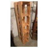 Small Wood shelf unit, handmade six levels,