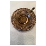 2 sterling silver 925 bowl & spoon , Small bowl