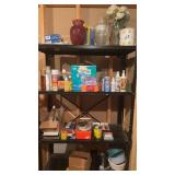 4 shelf, lots of miscellaneous items, that