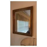 Gold wood framed wall mirror, nice medium
