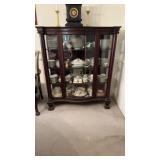 Antique mahogany China cabinet, one center glass