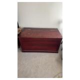 Large cedar chest truck with brass corner covers