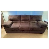 Chocolate brown three person sofa, removable
