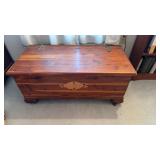 Antique solid cedar trunk, chest, great for