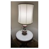 Vintage ceramic vase, table lamp with a white