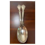 2 sterling silver 925 serving spoons, too much