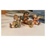 3 vintage miniature, Hummel figurines, little