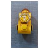 Vintage 1960s snoopy wrist watch, yellow face