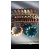 7 nice costume, bracelets, including one vintage