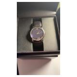 Movado Museum, blue dial, wrist, watch, stainless