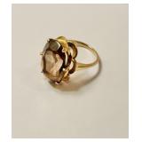 Antique 14 K gold ladies ring with large oval