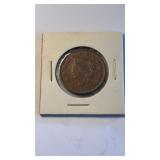 1827 US large one cent copper coin, liberty coin
