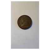 1832 US half cent coin , 1832  C2 St II ,