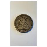 1846 O US silver half dollar coin, Mark VG very