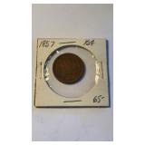 1857 US Copper have sent Coin, looks to be in VF