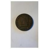 1828 US Copper half cent coin marked C2