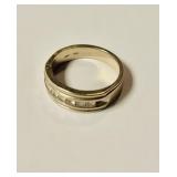 Great 14 K gold diamond band ring , unisex ring