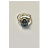 10 K white gold high school ring from 1969, small