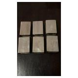 6 sterling silver match box holders , antique set