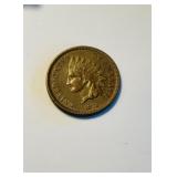 1872 US Indian head one cent coin, looks like V F