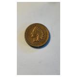 1862 Indian head one cent $ US coin, marked VF,