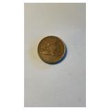 1858 small letter US one cent flying eagle coin,