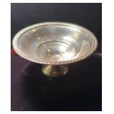 Sterling silver 925 weighted base compote bowl,
