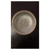 Large antique sterling silver 925 ribbed bowl,