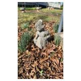 Vintage concrete Dutch girl, measures about 18