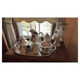 Collection of silver plate, items, including a