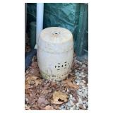 Ceramic Chinese garden seat, has been painted