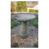 Vintage ceramic birdbath, Bird, and floral, top