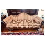 Antique Swan neck sofa, couch with a copper and