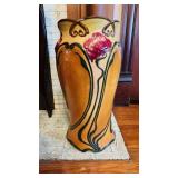 Antique Art Nouveau Majolica umbrella stand,